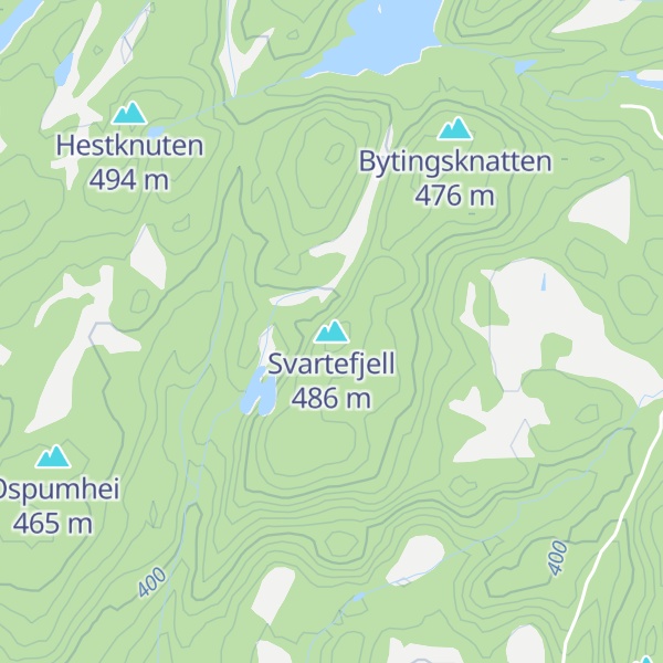 Map of Svartefjell