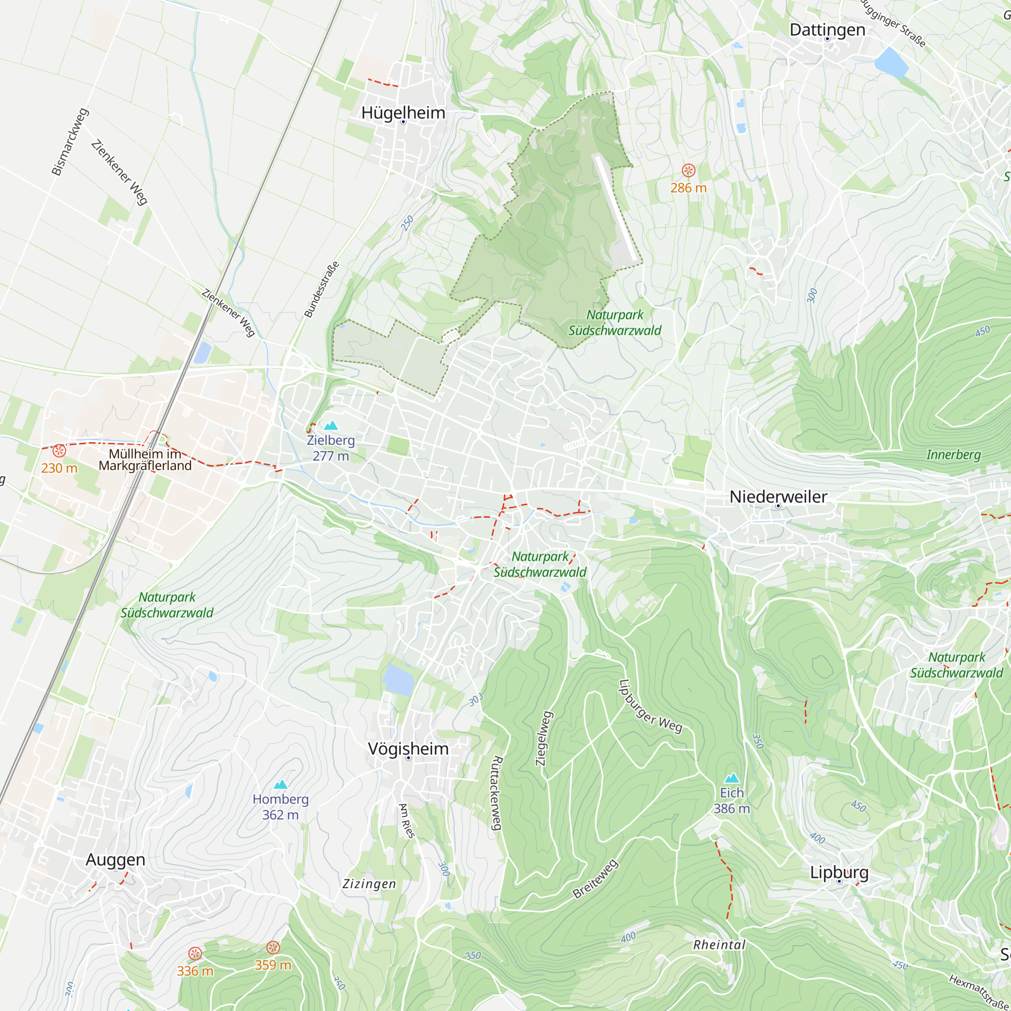 Touristik Information Müllheim map