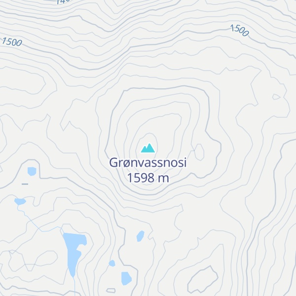 Map of Grønvassnosi