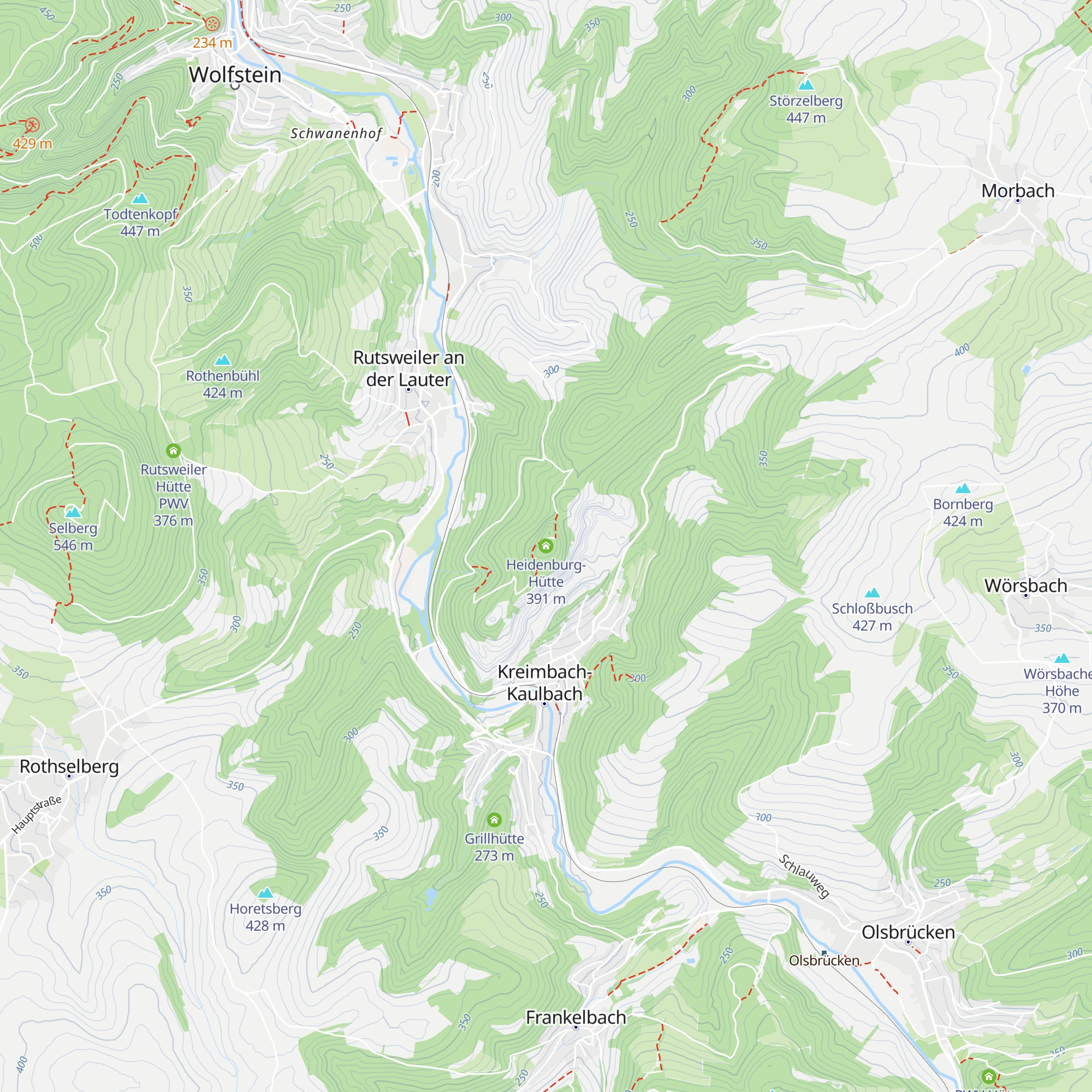 Heidenburg-Hütte map