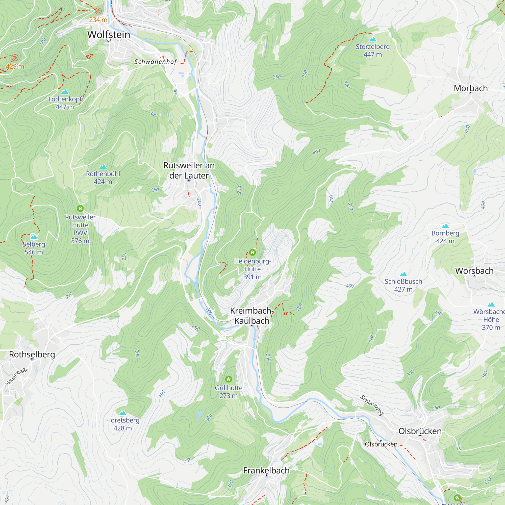 Heidenburg-Hütte map