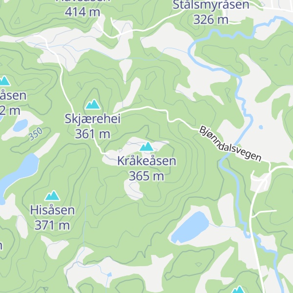 Map of Kråkeåsen