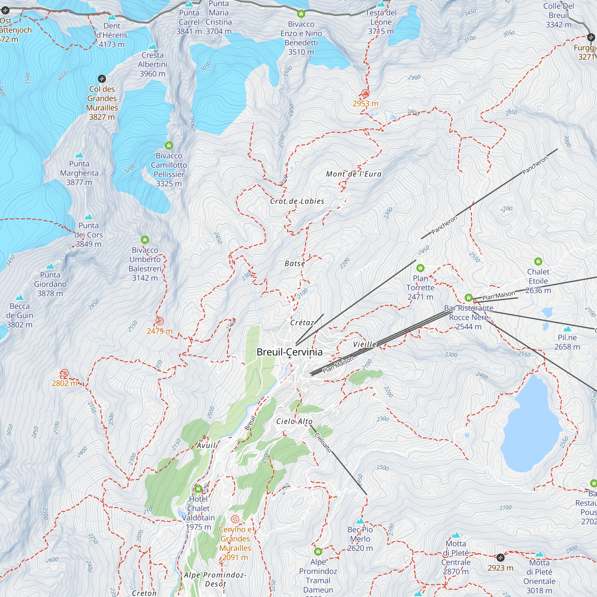 Les Clochards map