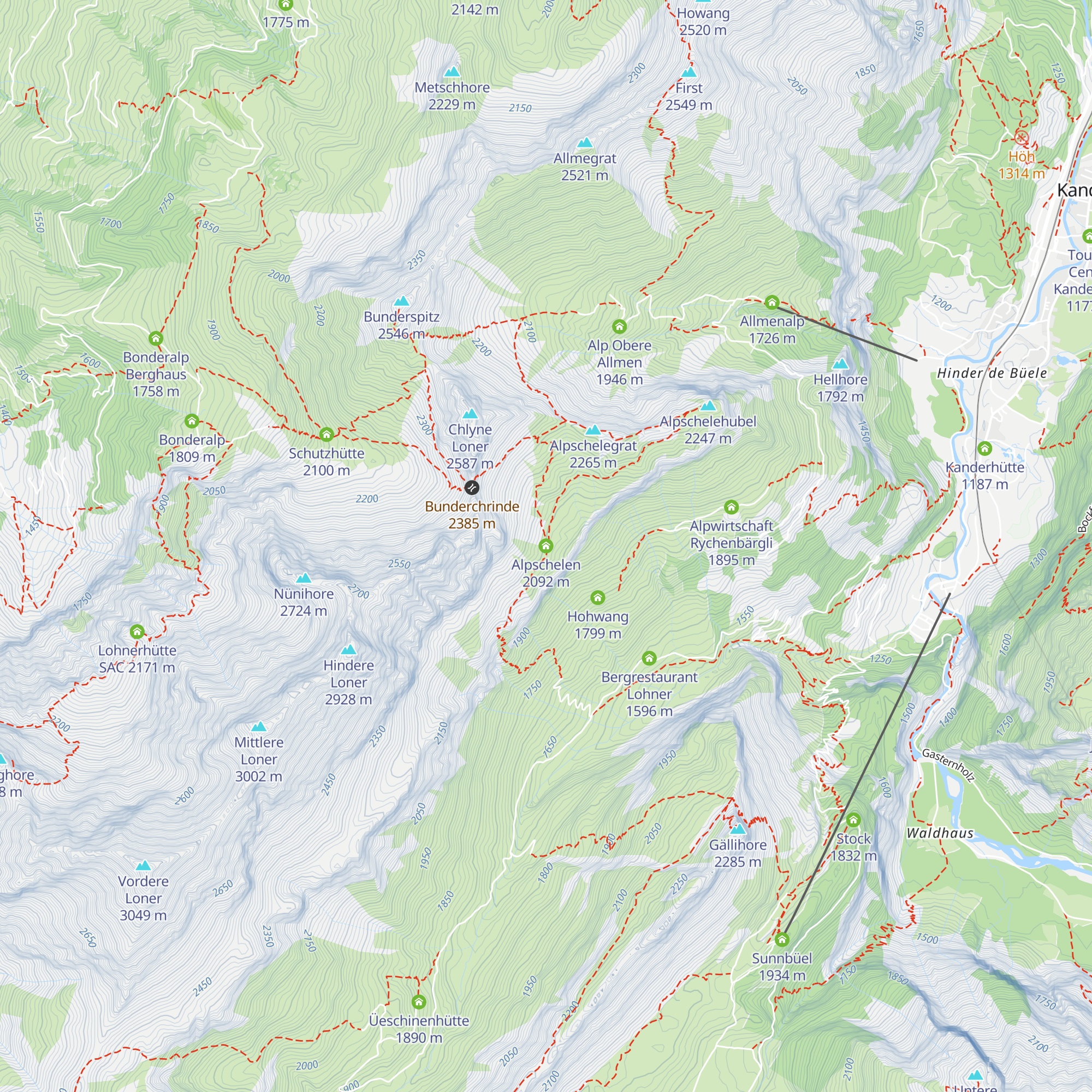 Alpschelen map