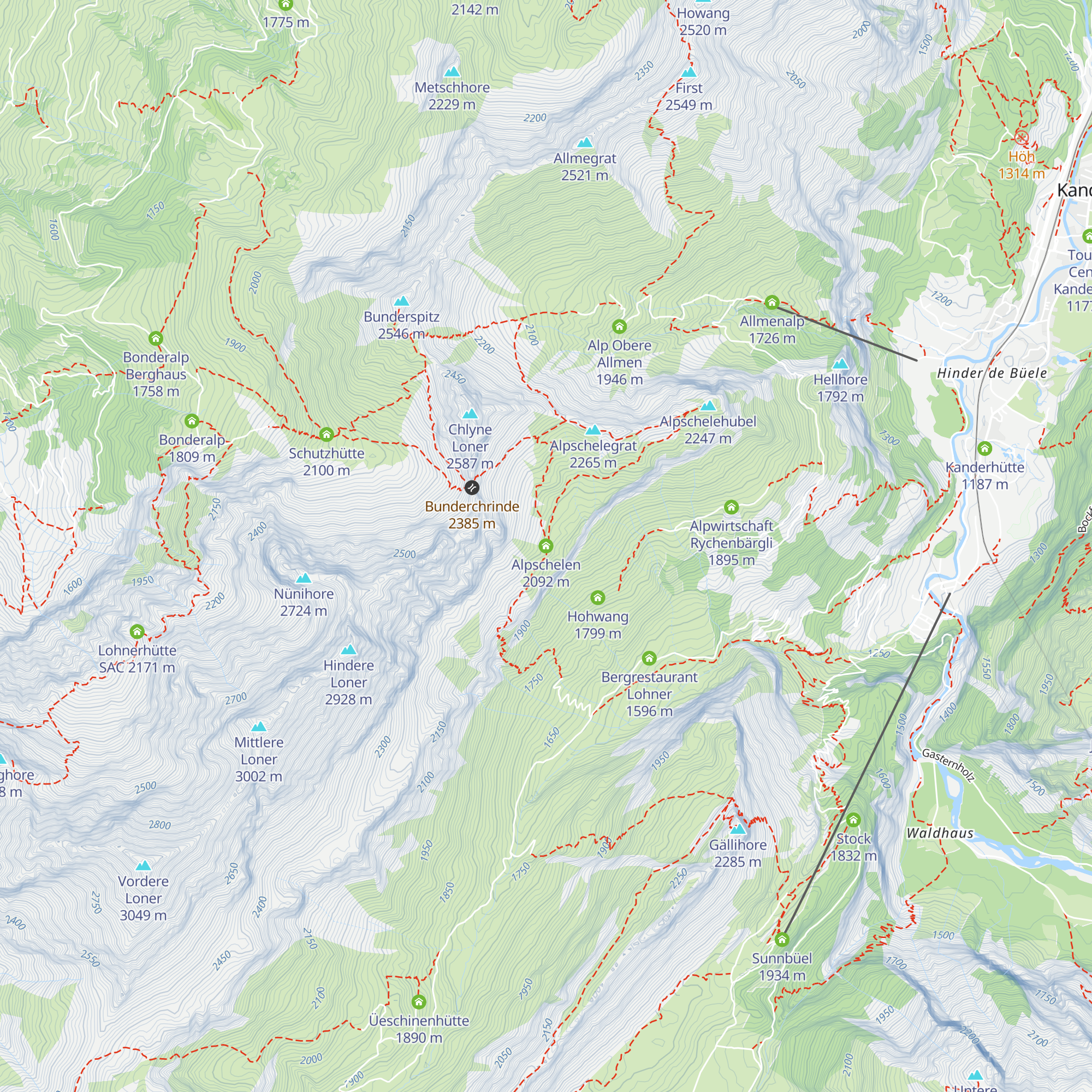 Alpschelen map