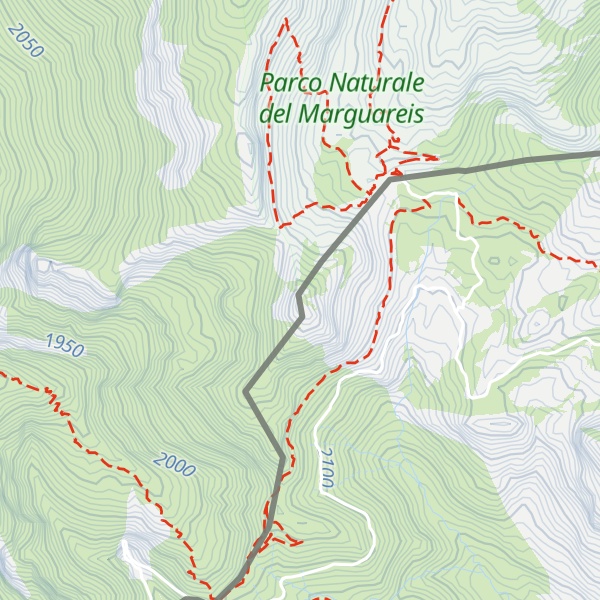 Map of Testa Ciaudon / Tête Chaudon