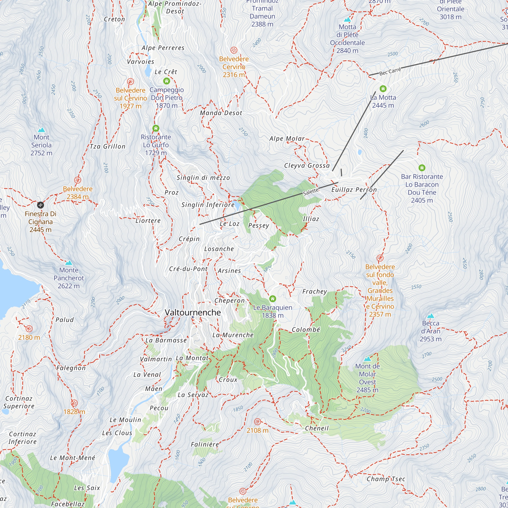 Residence Cervino 2 map