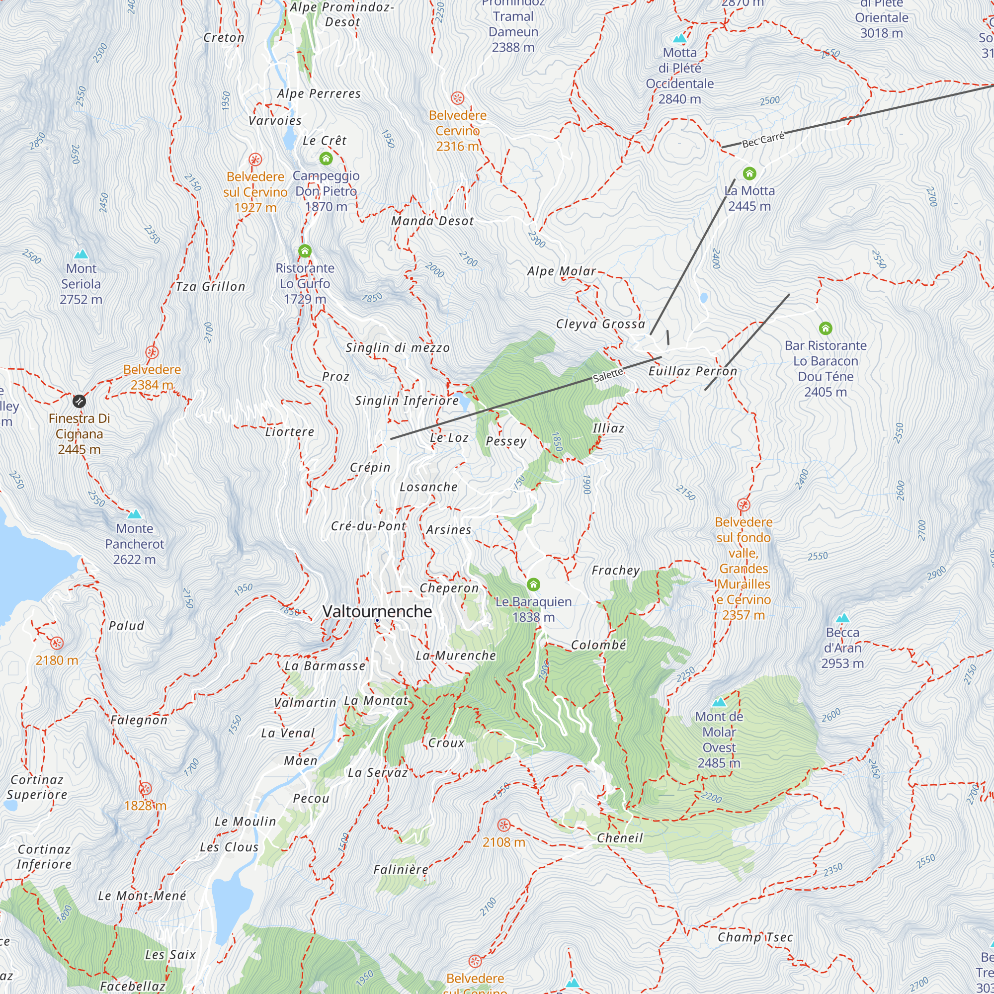Residence Cervino 2 map