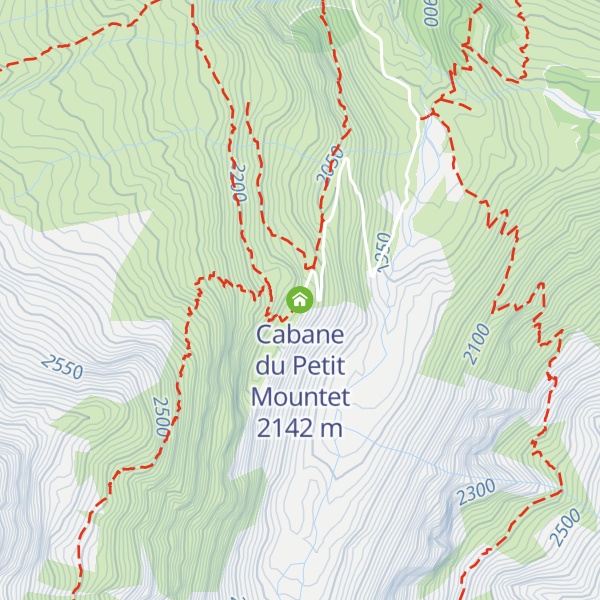 Map of Cabane du Petit Mountet