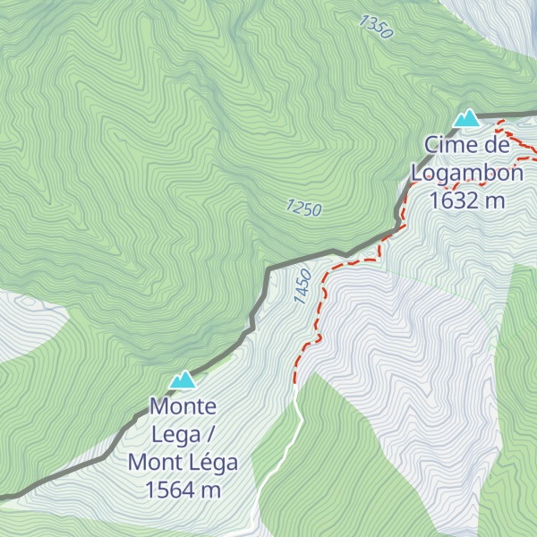 Map of Mont Baus / Monte Bauso