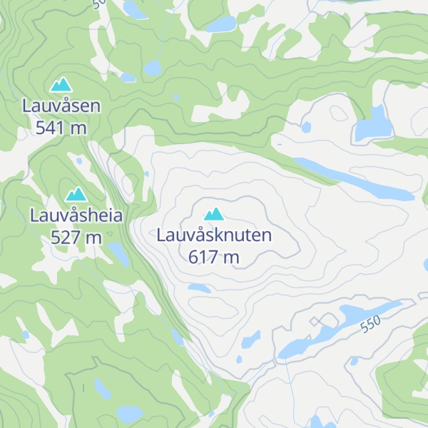 Map of Lauvåsknuten