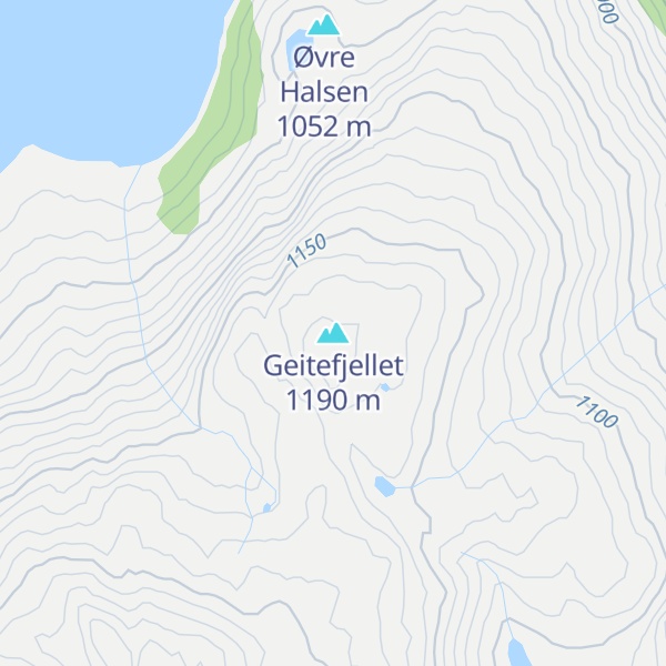 Map of Geitefjellet