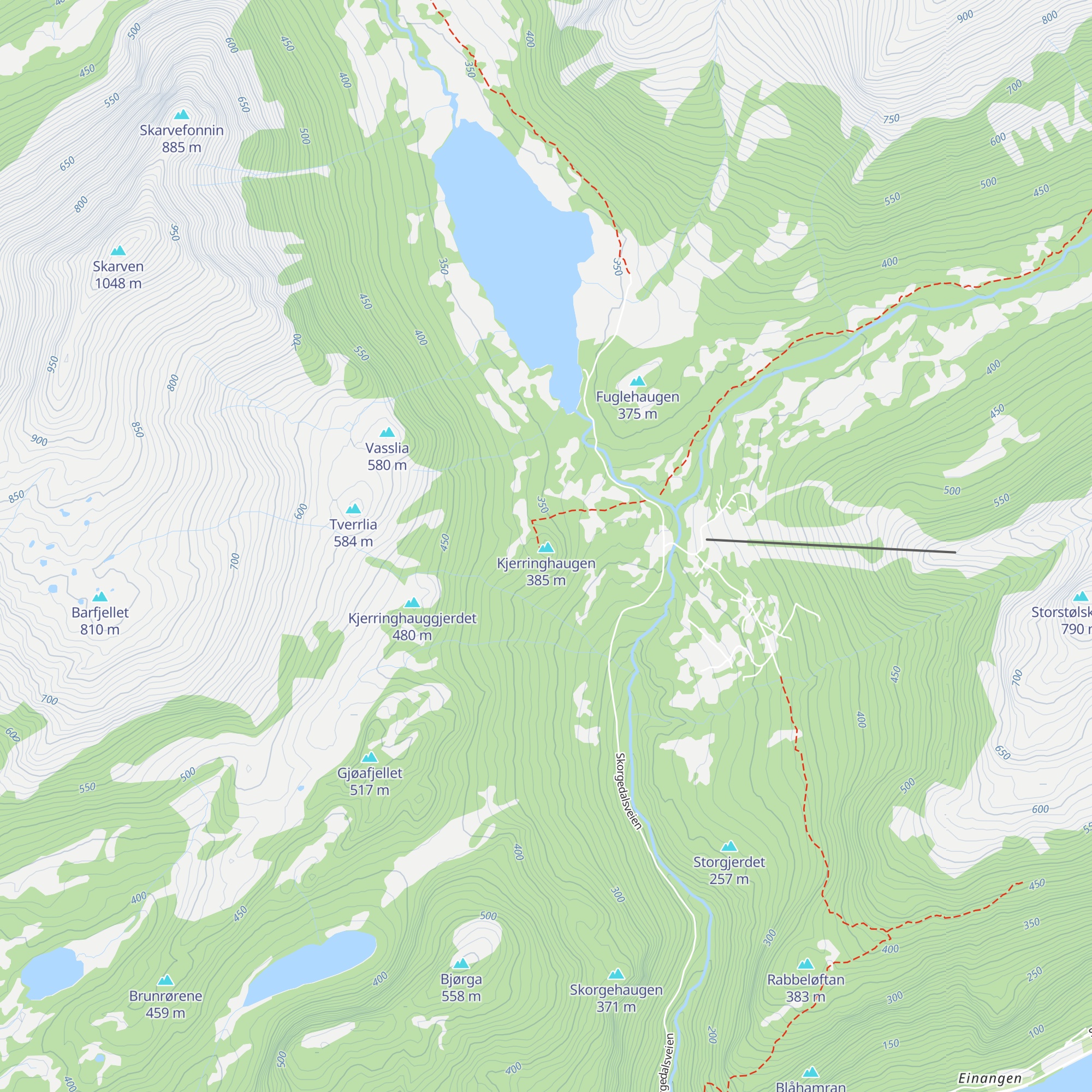 Skorgedalsbu map