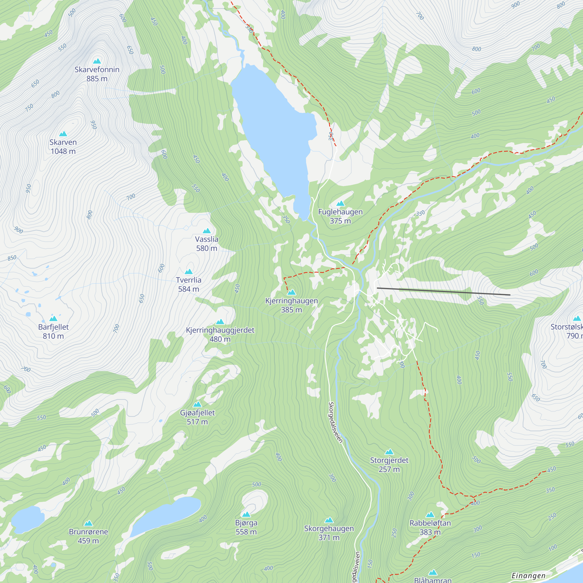 Skorgedalsbu map