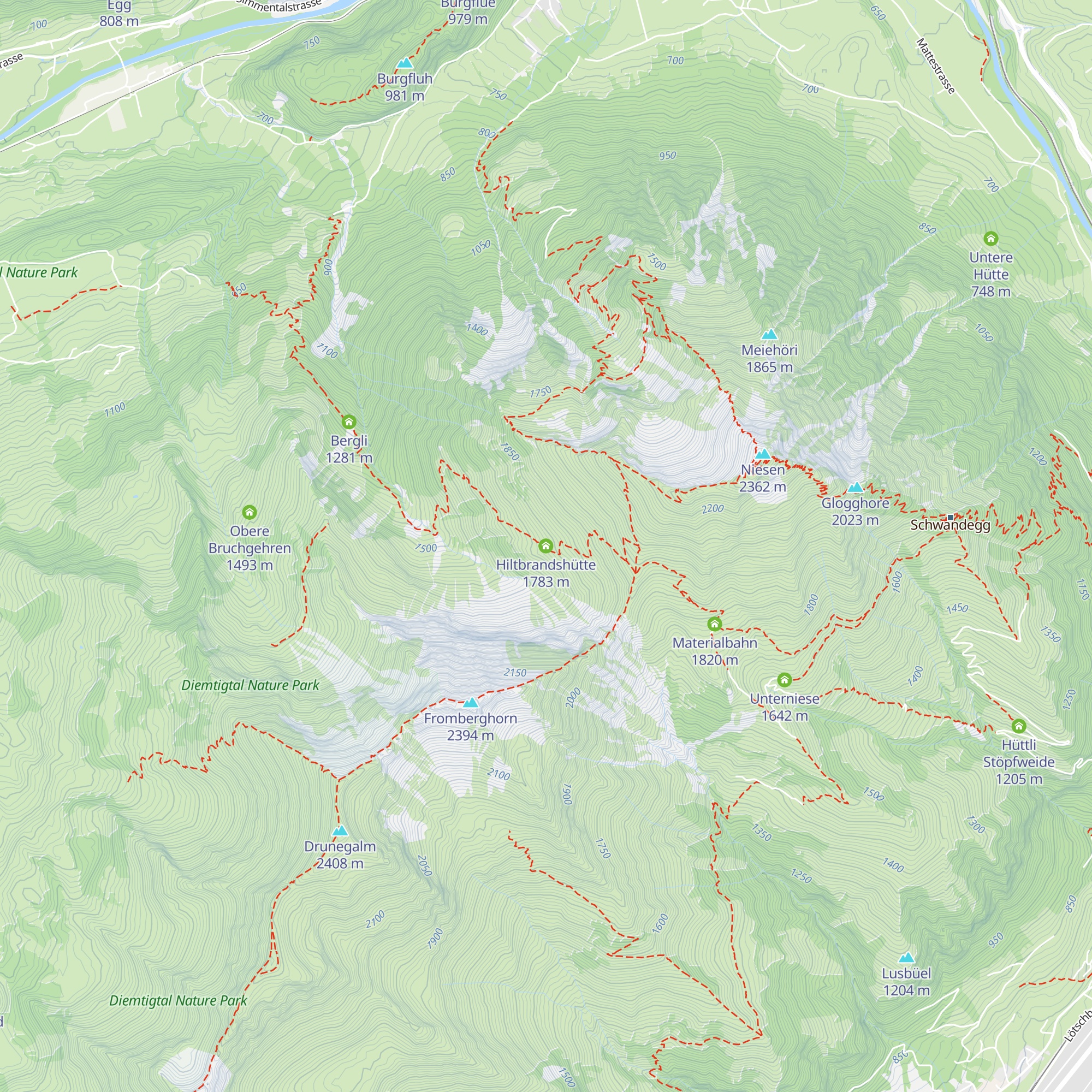 Hiltbrandshütte map