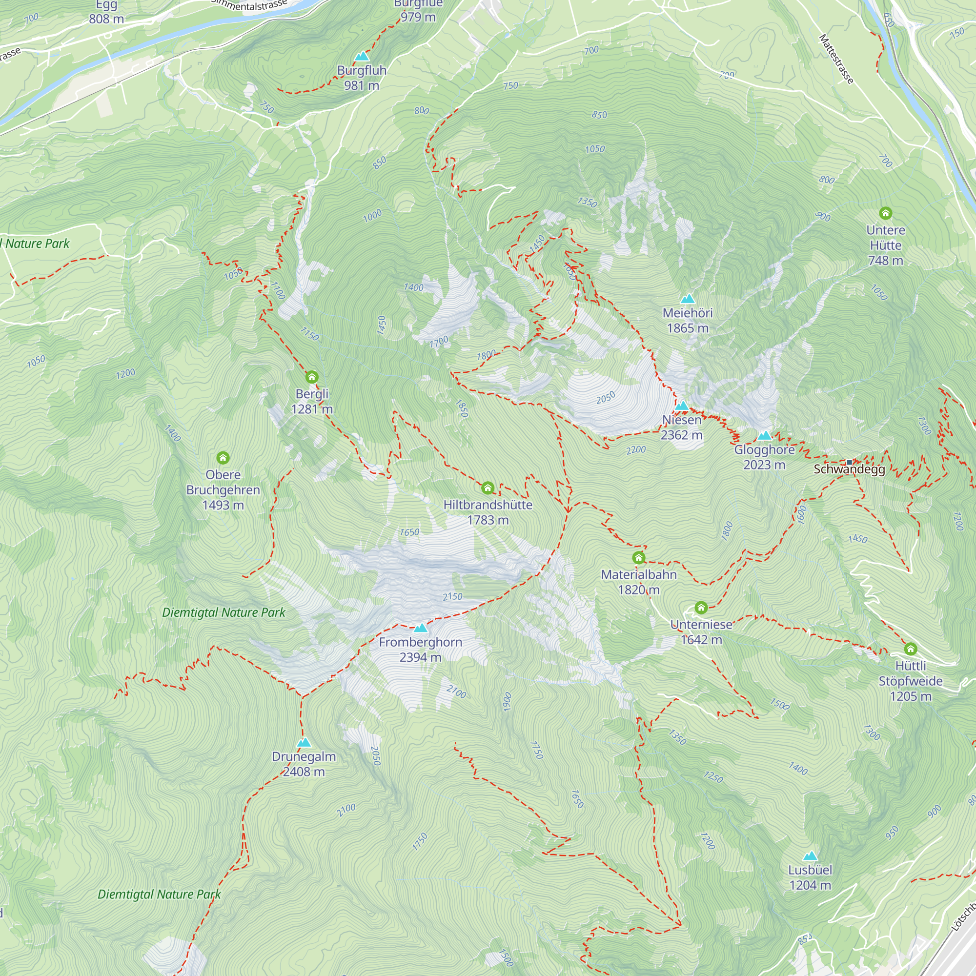 Hiltbrandshütte map
