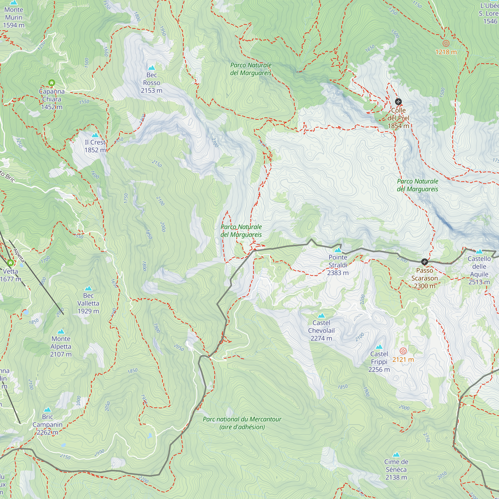 Capanna Morgantini map