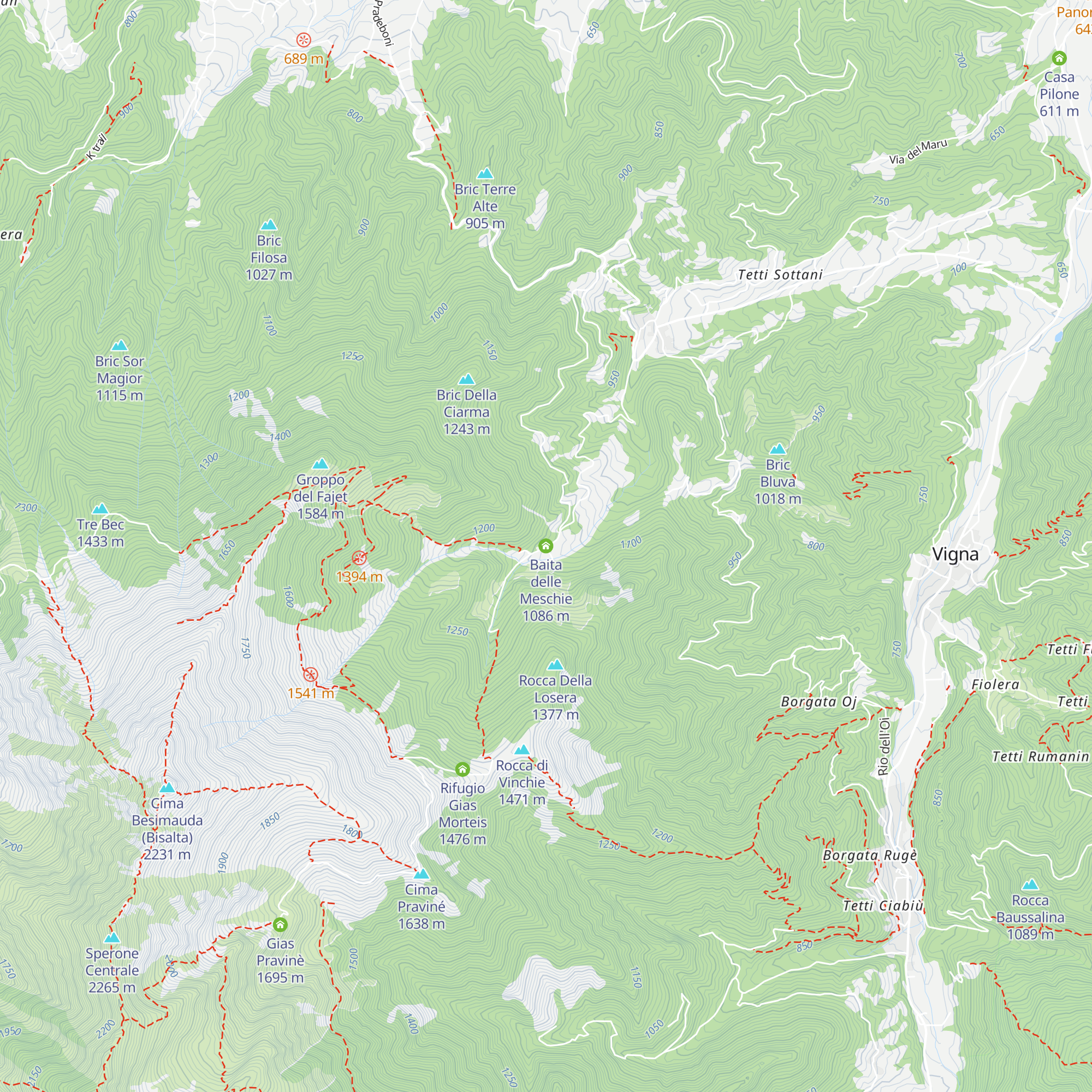 Baita delle Meschie map