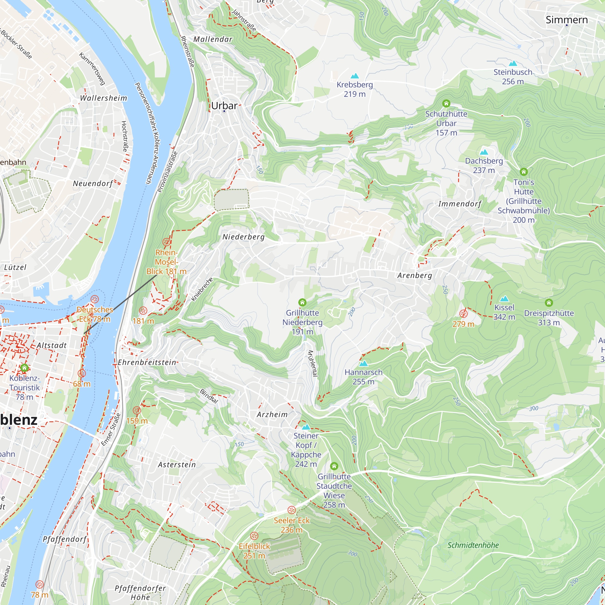 Grillhütte Niederberg map