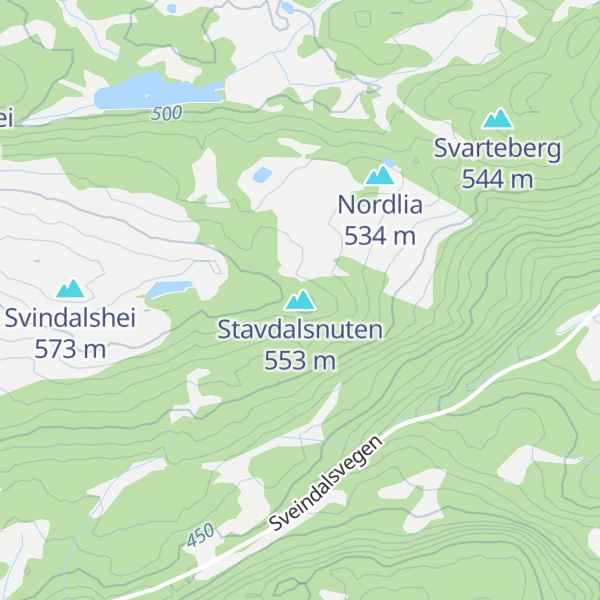 Map of Stavdalsnuten