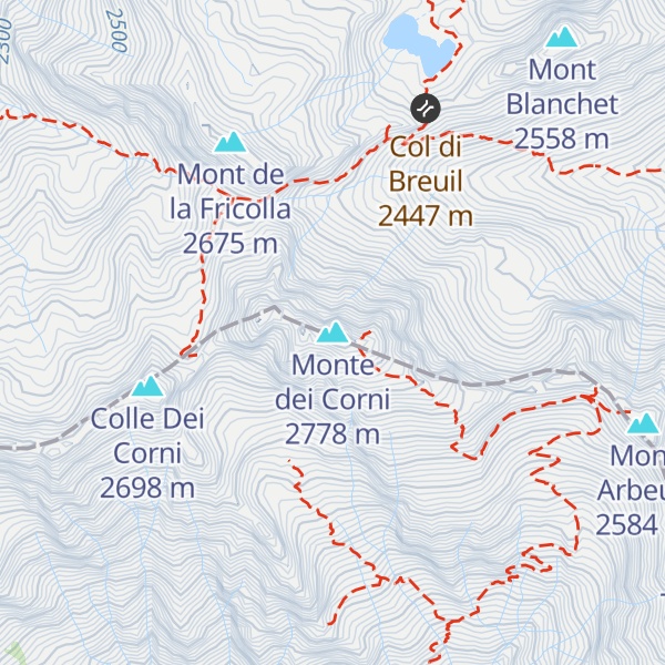 Map of Monte dei Corni