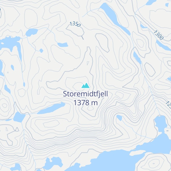 Map of Storemidtfjell