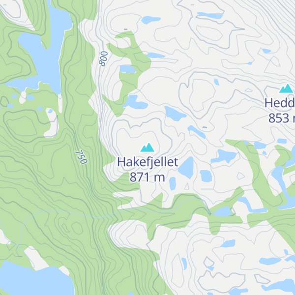 Map of Hakefjellet