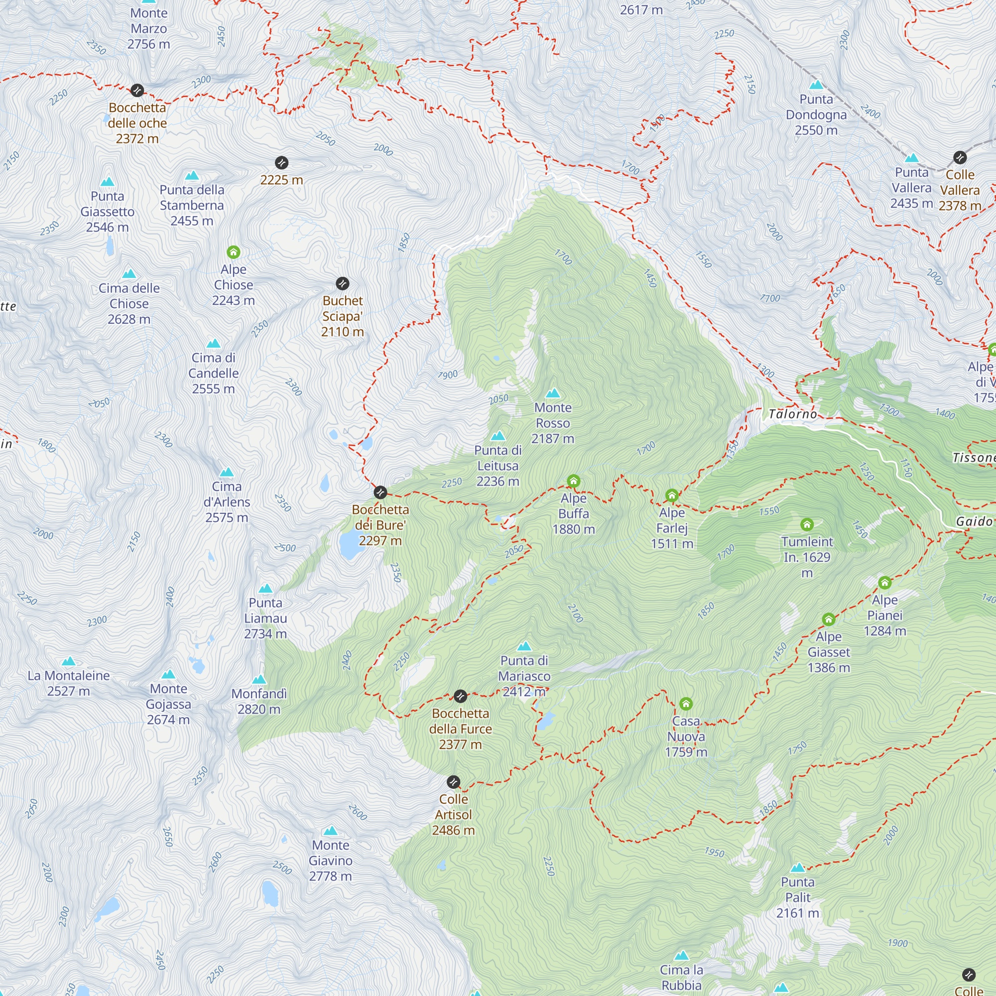 Alpe Rest map