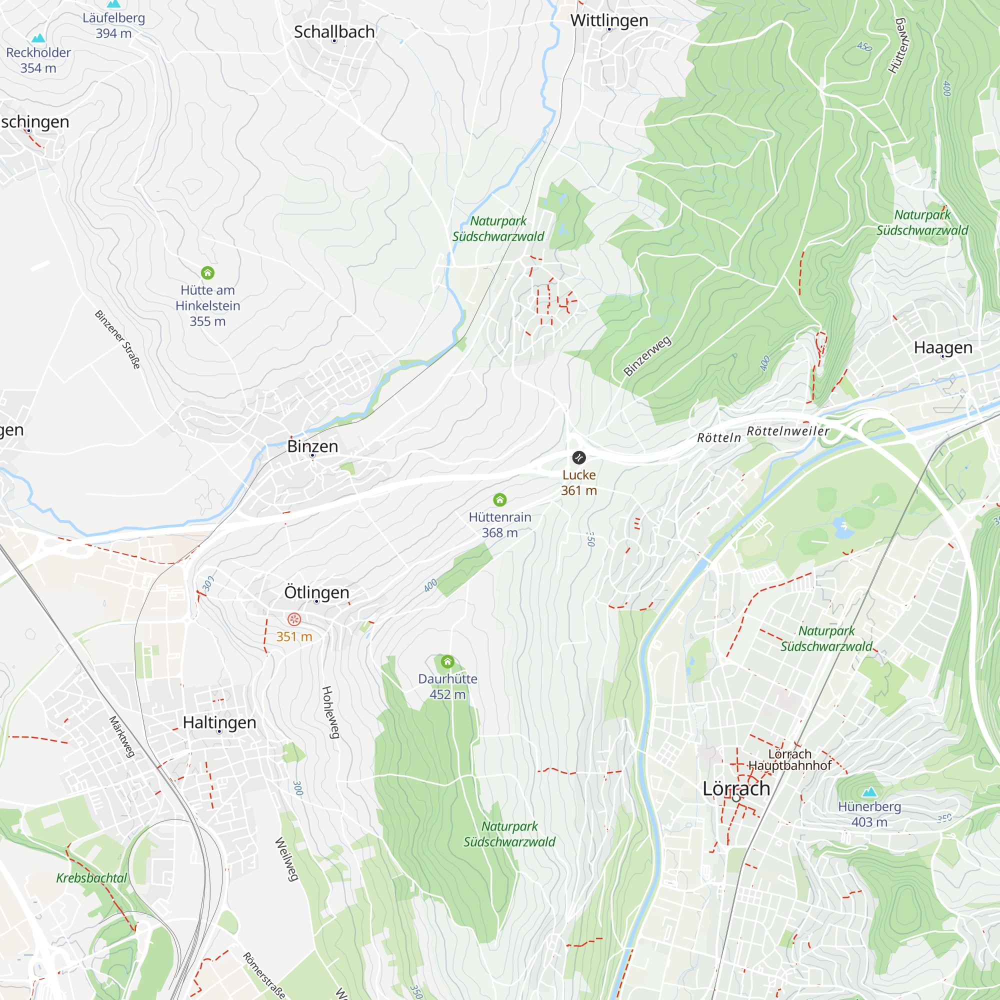 Hüttenrain map