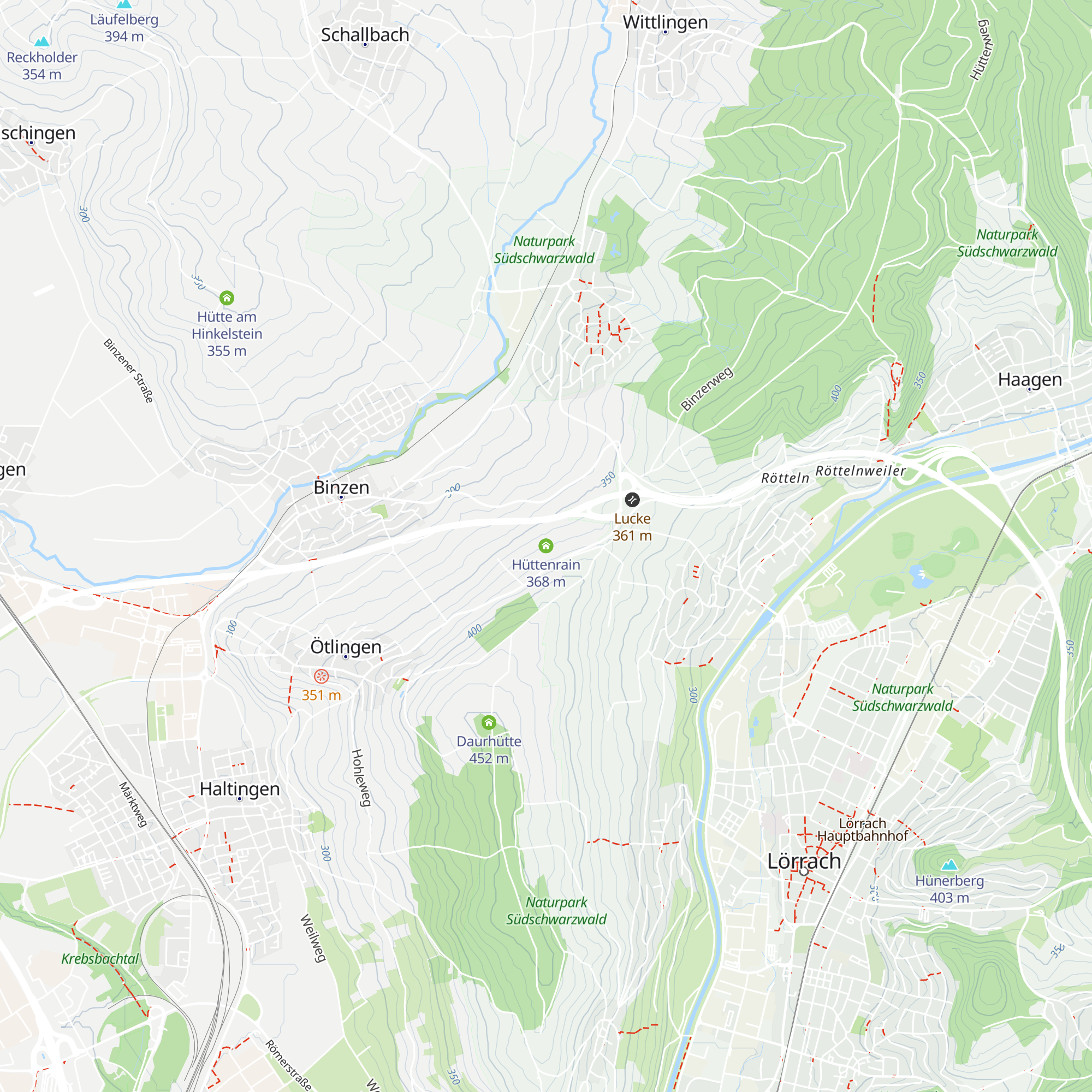 Hüttenrain map