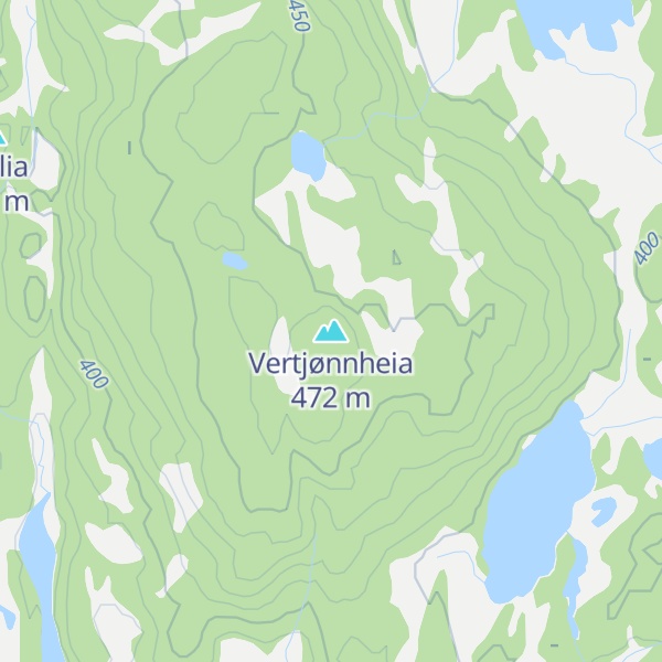 Map of Vertjønnheia