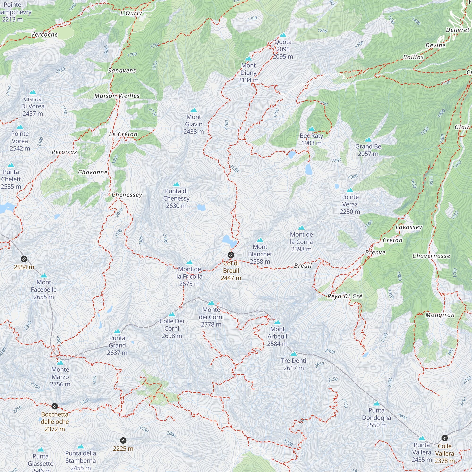 Bivacco Forestale map