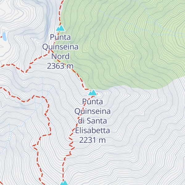 Map of Punta Quinseina di Santa Elisabetta