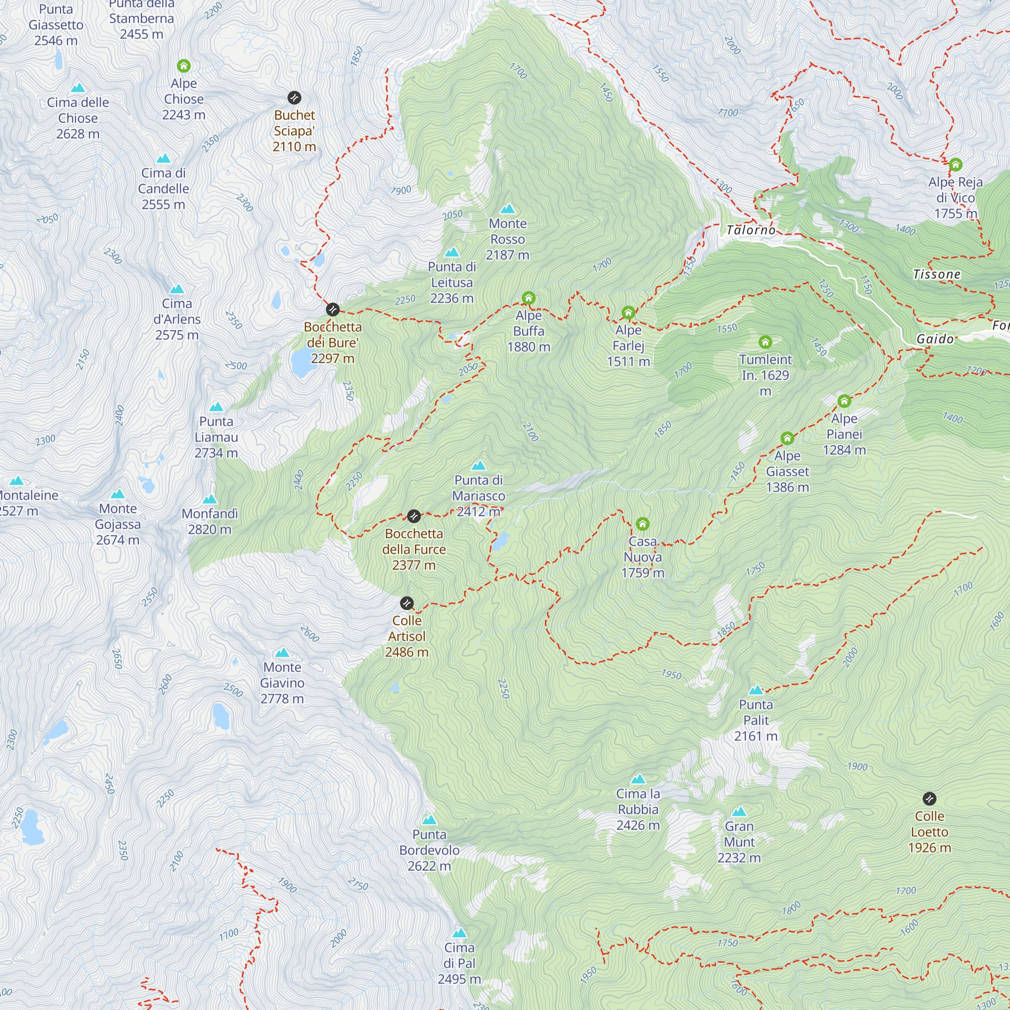 Alpe della Furce map