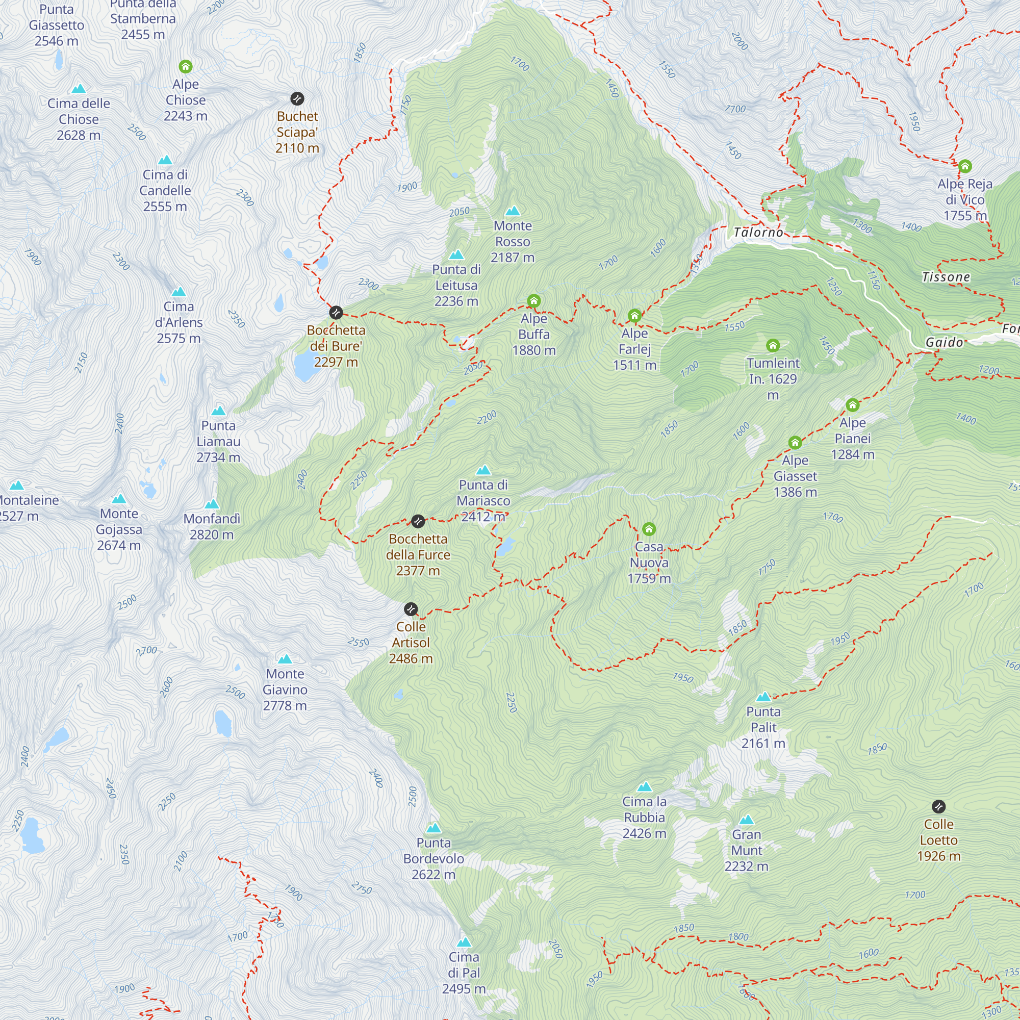 Alpe della Furce map