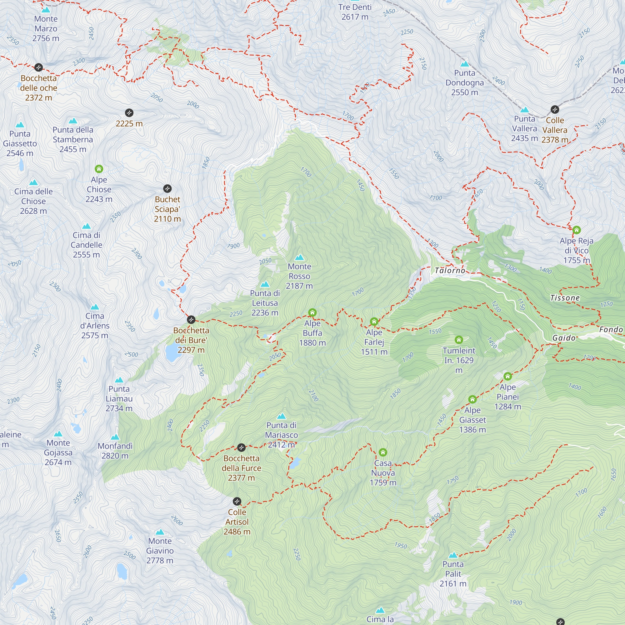 Alpe Buffa map