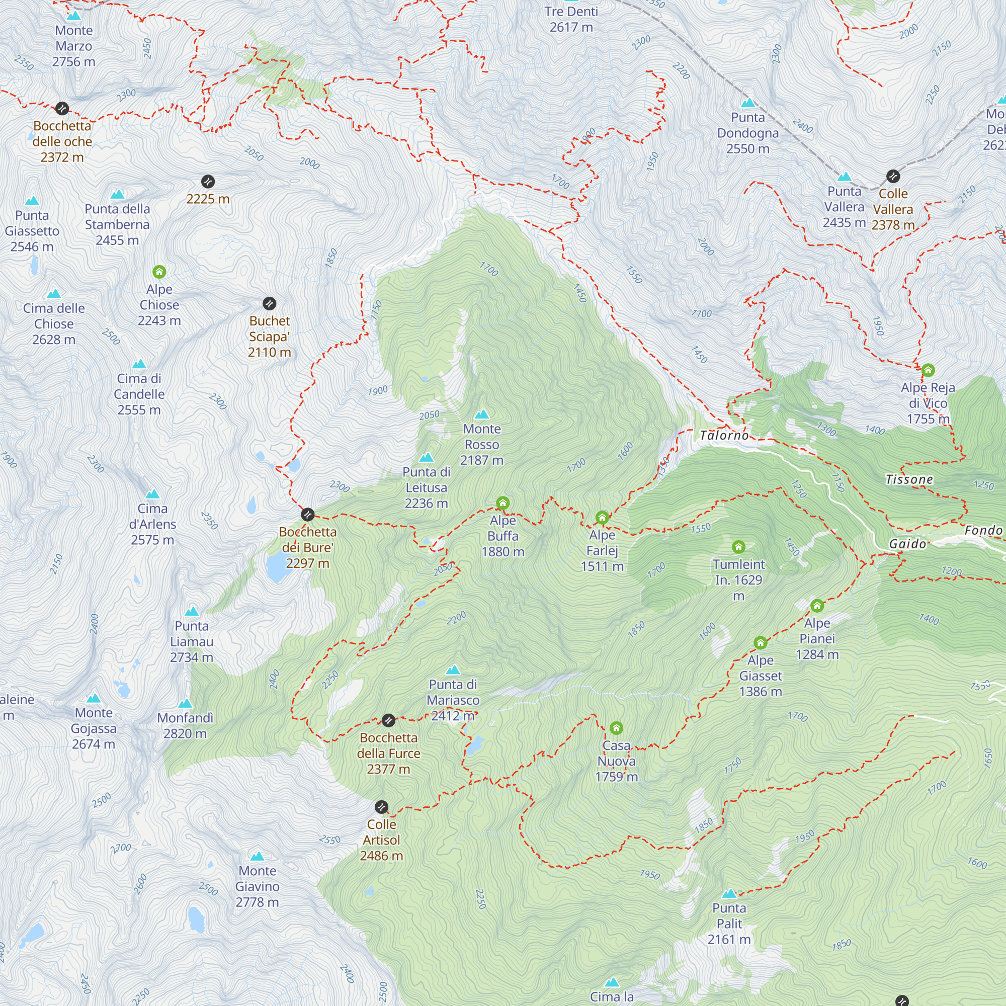 Alpe Buffa map