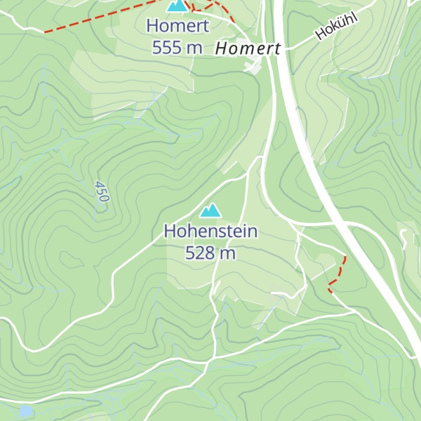 Map of Hohenstein