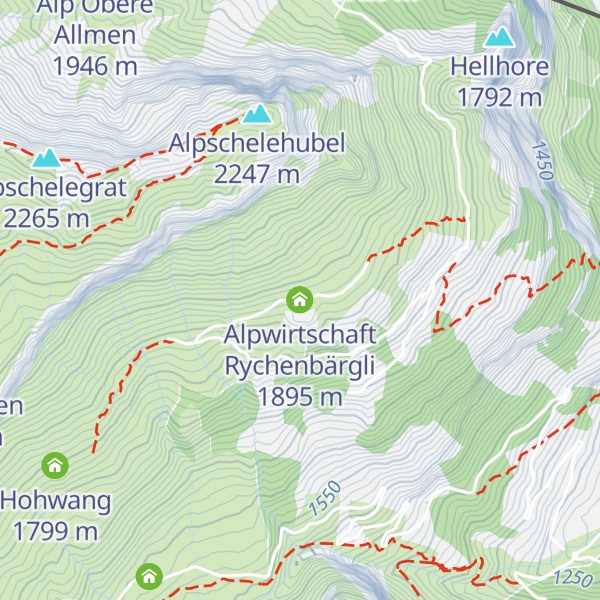 Map of Alpwirtschaft Rychenbärgli