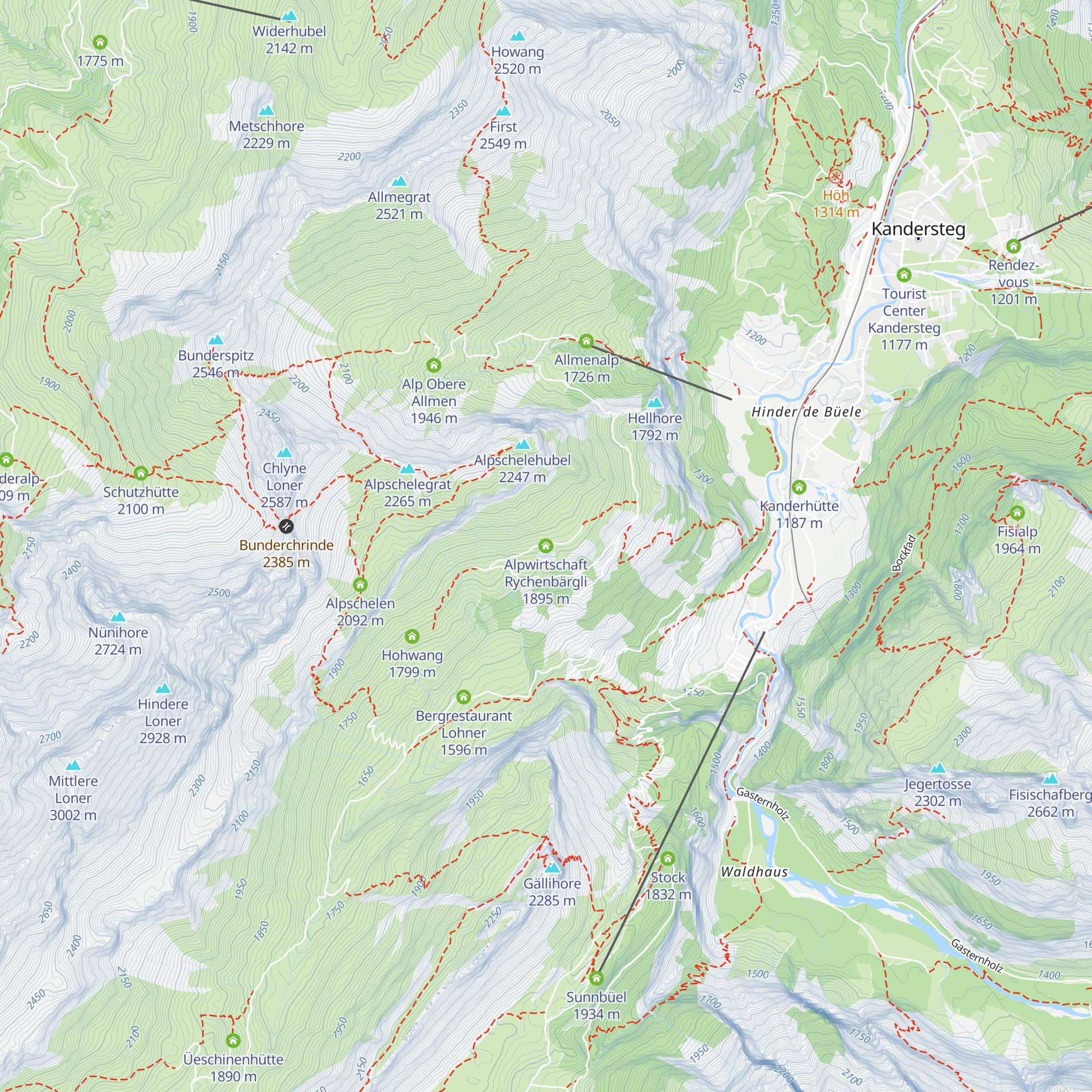 Alpwirtschaft Rychenbärgli map