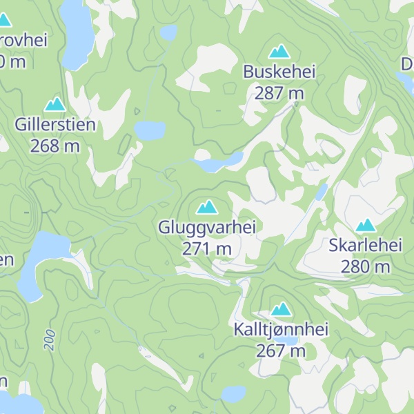 Map of Gluggvarhei