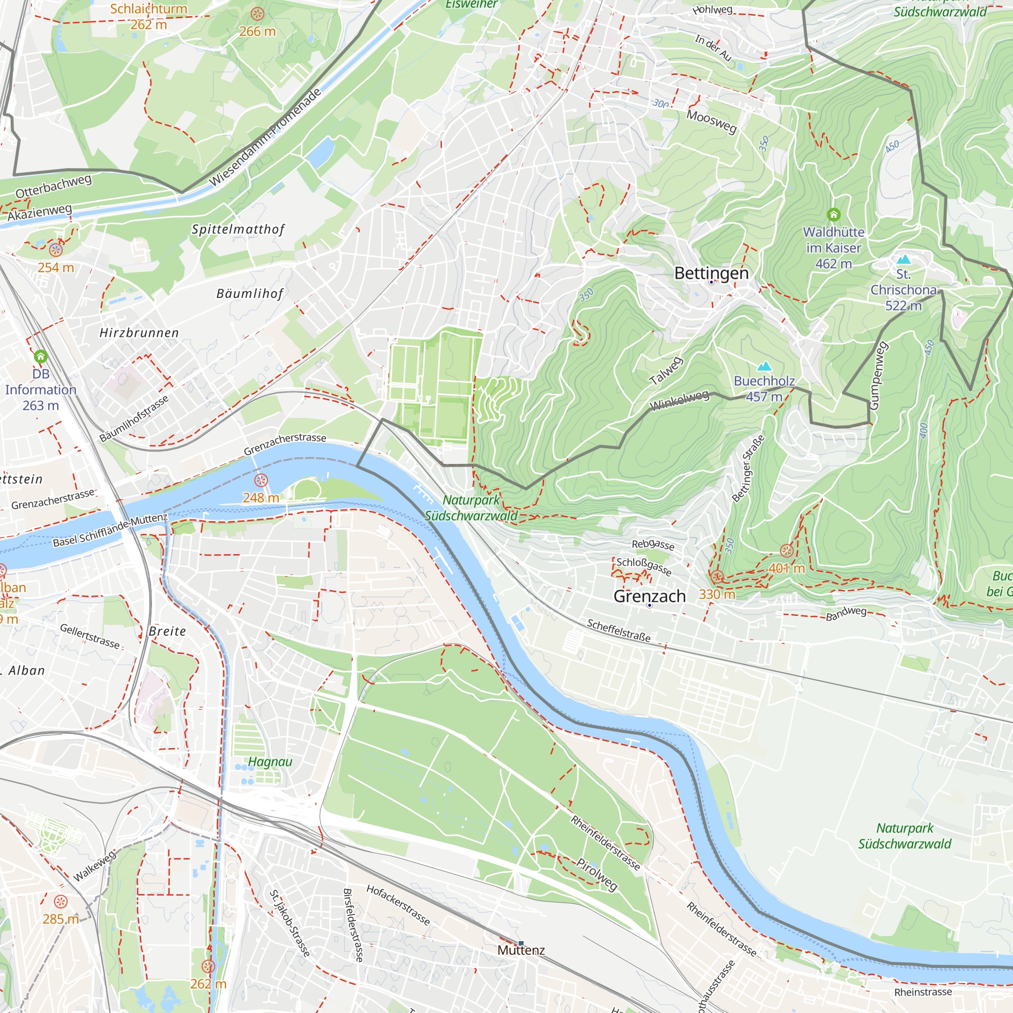 Hornfelsenhütte map