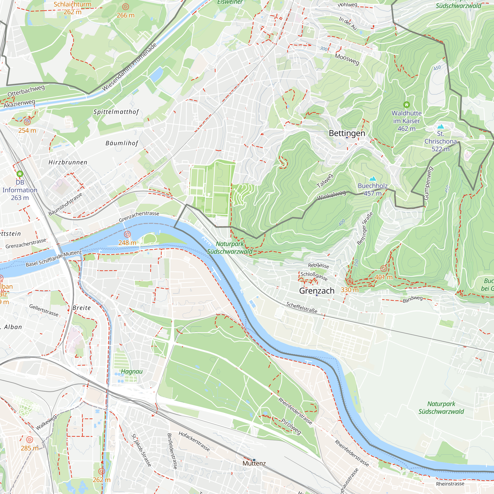 Hornfelsenhütte map