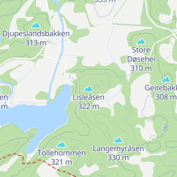 Map of Lisleåsen