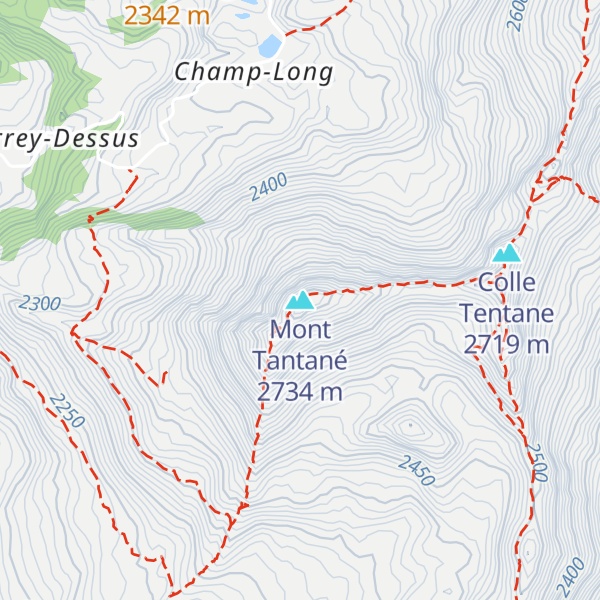 Map of Mont Tantané