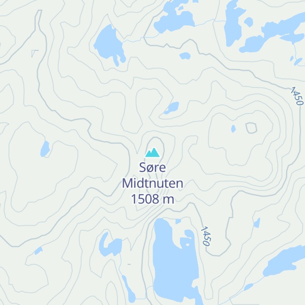 Map of Søre Midtnuten