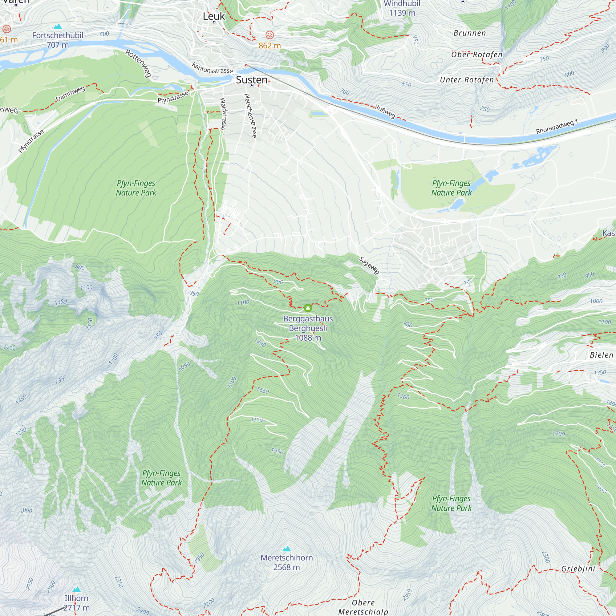 Berggasthaus Berghuesli map