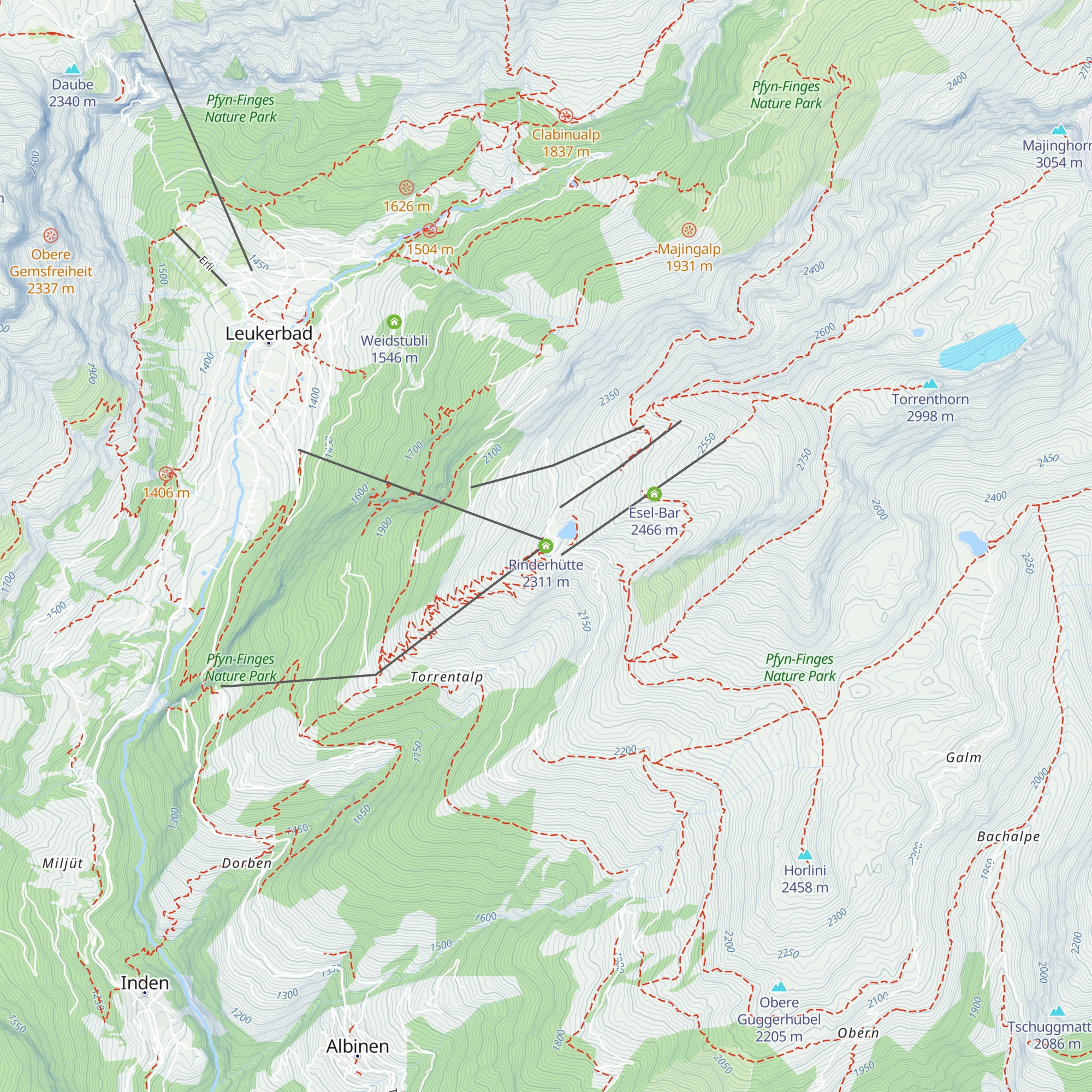 Rinderhütte map