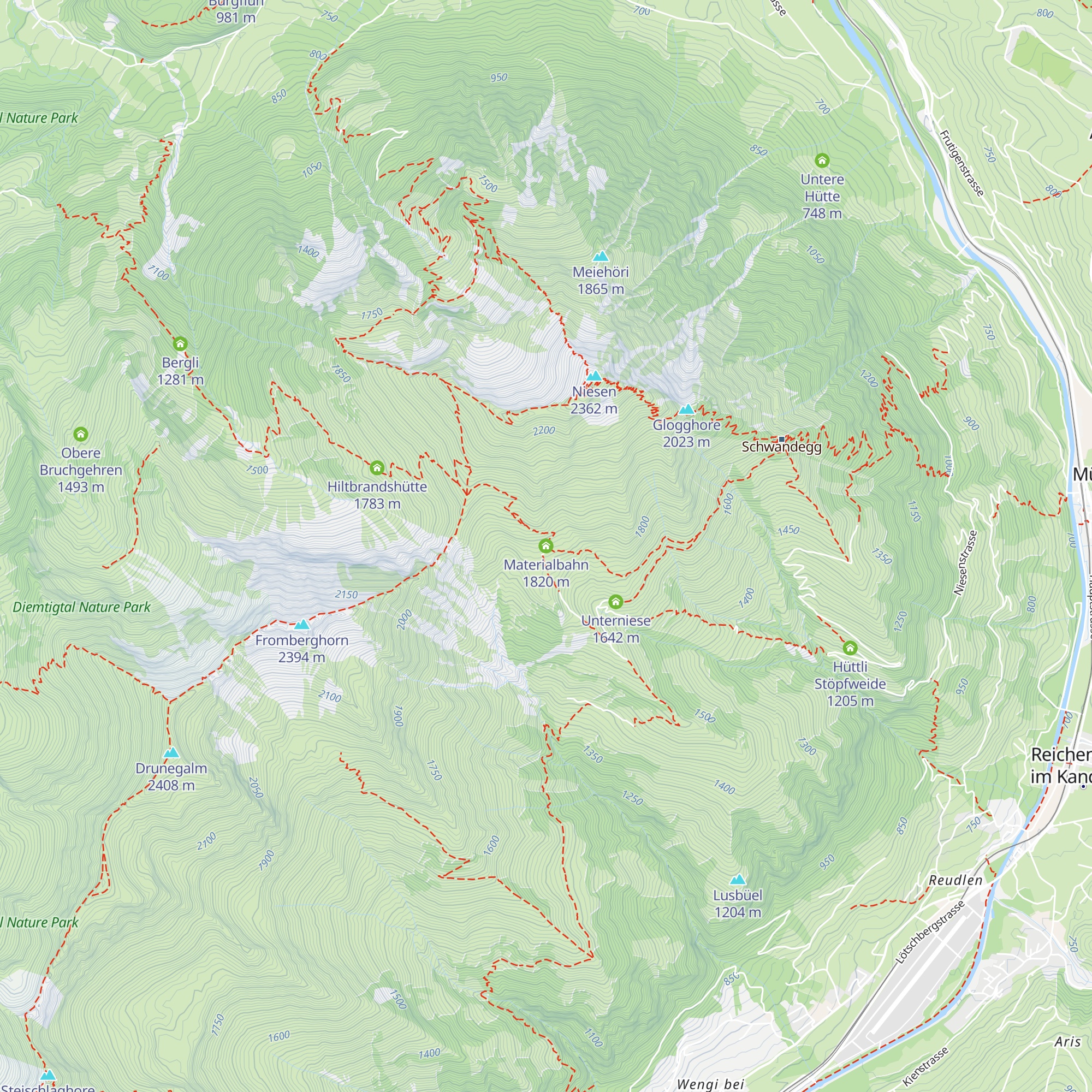 Materialbahn map