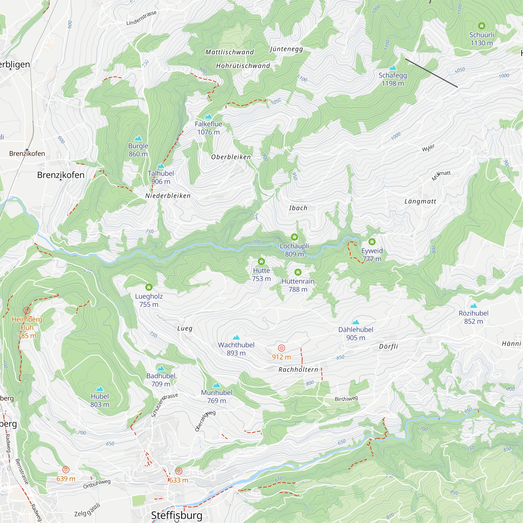 Hütte map